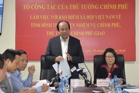 Bộ trưởng Mai Tiến Dũng phát biểu chỉ đạo tại buổi làm việc với BHXH Việt Nam.