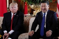 Tổng thống Mỹ Donald Trump và Chủ tịch Trung Quốc Tập Cận Bình trong cuộc gặp ở Mar-a-Lago, bang Florida, Mỹ, ngày 7/4/2017. Ảnh: Reuters.