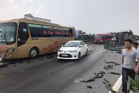 Hiện trường vụ tai nạn.