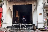 Hiện trường vụ cháy. (Ảnh: Thành Chung/TTXVN).