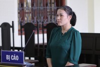 Lương Thị Huyền tại tòa.