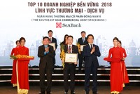 Seabank nằm trong top 10 doanh nghiệp bền vững Việt Nam