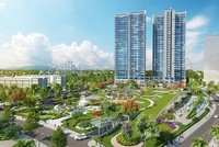 Không gian ngập tràn cây xanh, thảm cỏ là điểm cộng tuyệt đối của Eco Green Saigon.