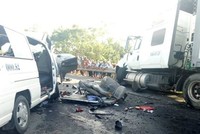 Hiện trường vụ tai nạn.