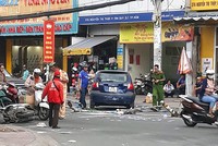 Hiện trường tai nạn. Ảnh: Quế Biên.