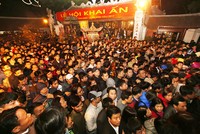 Lễ khai ấn đền Trần năm 2017. Ảnh:Ngọc Thành.