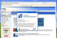 Internet Explorer chạy trên Windows XP. 