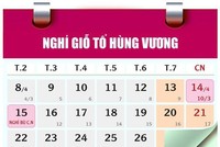 Lịch nghỉ dịp Giỗ Tổ Hùng Vương (Minh hoạ: Vũ Toản).