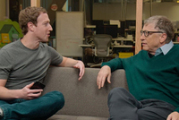 Ông chủ Facebook - Mark Zuckerberg và đồng sáng lập Microsoft - Bill Gates. Ảnh: Techtalk.
