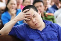 Cựu tổng giám đốc Vinaca Nguyễn Xuân Thu tại TAND Hải Phòng trong ngày tuyên án. Ảnh: Giang Chinh.