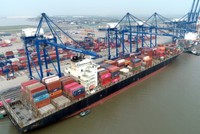 Cảng HICT đón tàu Northern Jaguar sức chở hơn 8.800 TEUs. Ảnh: hict.net.vn