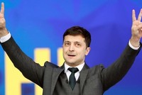Danh hài Volodymyr Zelensky, người có khả năng cao trở thành tân tổng thống Ukraine. Ảnh: Reuters.