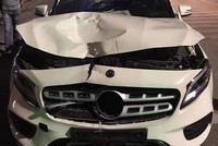 Xe Mercedes gây tai nạn tại hầm Kim Liên đêm 30/4. Ảnh: V.H