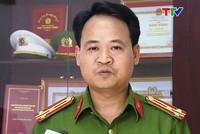 Thượng tá Lê Ngọc Anh vừa được bổ nhiệm giữ chức Trưởng Công an TP. Thanh Hóa (Ảnh: Truyền hình Thanh Hóa).