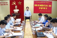 Ông Vũ Văn Diện, Chủ nhiệm Ủy ban Kiểm tra Tỉnh ủy Quảng Ninh, chủ trì Kỳ họp thứ 20 Ủy ban Kiểm tra Tỉnh ủy. (Nguồn: baoquangninh.com.vn).