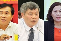 Từ trái sang, Thứ trưởng Bộ Xây dựng Lê Quang Hùng, Thứ trưởng Bộ KH-CN Phạm Công Tạc, Phó Thống đốc NHNN Nguyễn Thị Hồng được Thủ tướng bổ nhiệm lại.