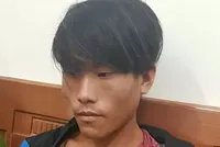 Cự Toản tại cơ quan công an. Ảnh: Thanh Tuấn.