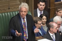 Chủ tịch Hạ viện Anh John Bercow (trái) phát biểu tại phiên họp của Hạ viện ở London ngày 9/9/2019. (Nguồn: AFP/TTXVN).