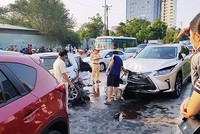 Hiện trường vụ tai nạn. Ảnh: P.H.