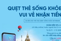 Hoàn đến 500.000 VND khi chi tiêu bằng thẻ Visa debit Sống khỏe