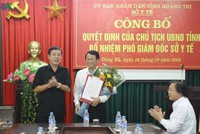 Ông Đỗ Văn Hùng khi được bổ nhiệm làm Phó Giám đốc Sở Y tế cách đây 1 năm.