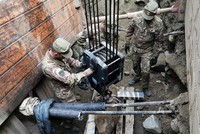 Hiện trường vụ tháo dỡ bom. PA