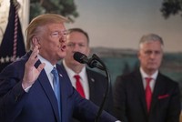 Tổng thống Mỹ Trump tại Nhà Trắng ngày 23/10.