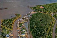 Khu vực Mũi Cà Mau nhìn từ trên cao. (Ảnh: Thế Anh/TTXVN).