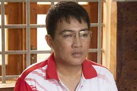 Tân bị khởi tố, bắt tạm giam để điều tra. Ảnh: Công an Vĩnh Long.