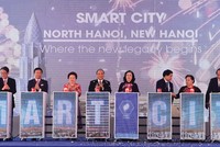 Thủ tướng Chính phủ Nguyễn Xuân Phúc cùng lãnh đạo UBND TP. Hà Nội, Tập đoàn BRG và Sumitomo nhấn nút động thổ Dự án.