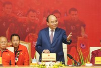 Thủ tướng phát biểu tại cuộc gặp. Ảnh: VGP.