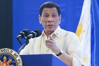 Duterte trước khi trở về thành phố Davao hồi đầu tháng 12. Ảnh: ABS-CBN.