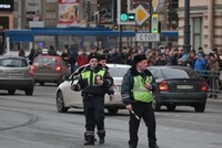 Lực lượng an ninh tại một điểm ga tàu điện ngầm ở Saint Petersburg. (Nguồn: Getty Images)