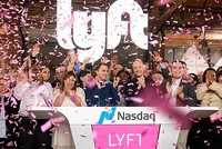Buổi IPO của Lyft vào tháng 3/2019. Ảnh: AP.