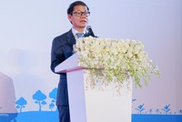 Ông Trần Bá Dương phát biểu tại lễ ký kết hợp tác chiến lược giữa Thadi và HVG.