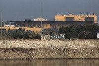 Đại sứ quán Mỹ tại Baghdad, Iraq. Ảnh: AFP.