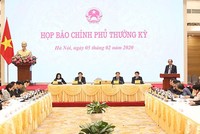 Bộ trưởng, Chủ nhiệm Văn phòng Chính phủ chủ trì cuộc họp báo tối 5/2/2020.