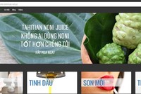 Trang web của Công ty tại địa chỉ https://morinda.com/vi-vn/shop. (Ảnh: PV/Vietnam+).