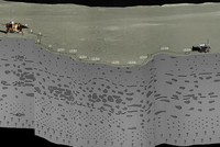 Hình ảnh lớp đất dưới bề mặt Mặt Trăng từ dữ liệu do robot Thỏ Ngọc thu thập. Ảnh: CNN.