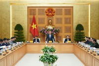 Thủ tướng Nguyễn Xuân Phúc chủ trì cuộc họp. (Ảnh: Báo Chính phủ).