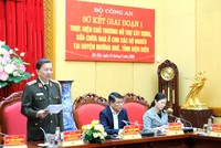 Đại tướng Tô Lâm, Bí thư Đảng ủy Công an Trung ương, Bộ trưởng Bộ Công an phát biểu tại buổi làm việc.