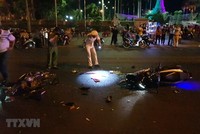 Hiện trường vụ tai nạn. (Ảnh: Đậu Tất Thành/TTXVN).