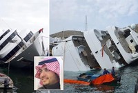 Siêu du thuyền trị giá 65 triệu bảng Anh của Hoàng tử Ả Rập Xê-út bị lật ngoài cảng