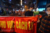 Khu vực cách ly Trúc Bạch đã được dỡ bỏ phong toả. (Ả nh: PV/Vietnam+)
.