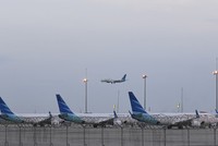 Máy bay đỗ tại sân bay quốc tế Soekarno-Hatta. (Nguồn: Antara).