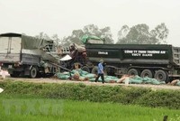 Hiện trường vụ tai nạn. (Nguồn: TTXVN phát).