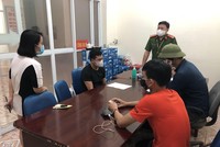 3 người vượt chốt kiểm dịch tại cơ quan công an (ảnh: Trung tâm VH-TT Đông Triều).