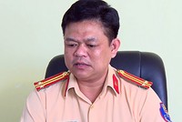 Trung tá Phạm Hải Cảng tại trụ sở CSGT số 2 năm 2019..