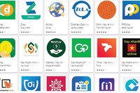 Chỉ cần thực hiện một thao tác tìm kiếm đơn giản, có thể tìm thấy hàng trăm ứng dụng cho vay tiền online.