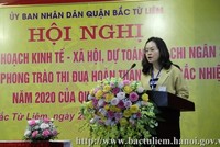Bà Nguyễn Thị Nắng Mai - Phó Chủ tịch UBND quận Bắc Từ Liêm (Ảnh: Cổng TTĐT quận Bắc Từ Liêm).